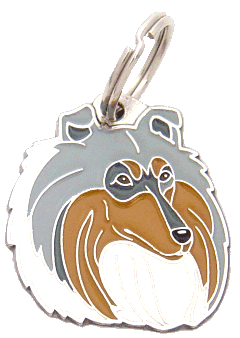 COLLIE BLUE MERLE - pet ID tag, dog ID tags, pet tags, personalized pet tags MjavHov - engraved pet tags online